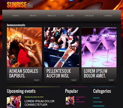 Sunrise Blogger Template