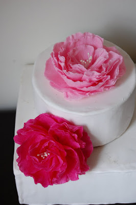 paper flower wedding favor topper