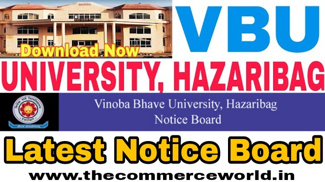 Vinoba bhave University, Hazaribag Notice Board 2024