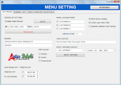 Aplikasi antrian, software antrian, sistem antrian,source code antrian, mesin antrian