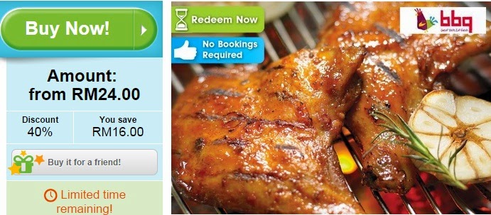 BBQ Chicken offer. groupon malaysia, Klang Valley, KL, discount, cash voucher, Korea BBQ Chicken, 