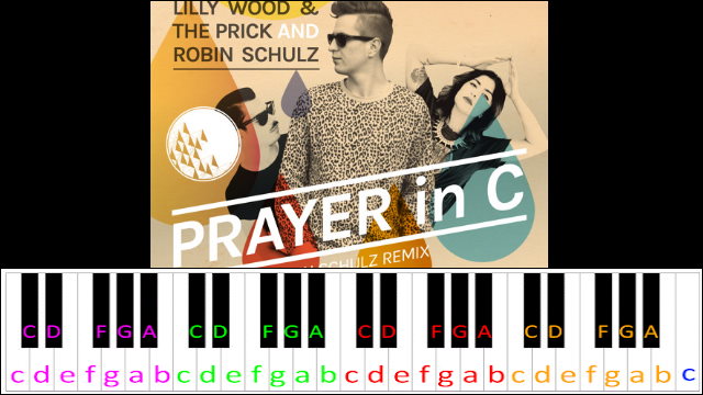 Prayer In C by Robin Schulz Piano / Keyboard Easy Letter Notes for Beginners