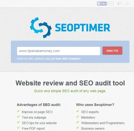 Seoptimer - Website SEO Report