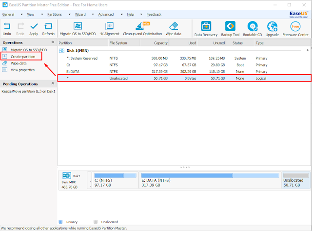 Cara Mudah Membagi Partisi Harddisk Dengan EaseUs Partition Master