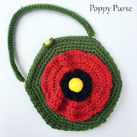 Free printable crocheted poppy purse pattern