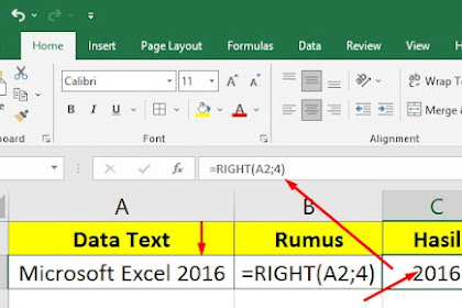 Fungsi RIGHT Pada Excel dan Cara Menggunakan Serta Contoh Kasus