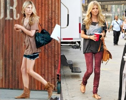  which Clemence Poesy is ultra casual loose tshirt and shorts or slim 