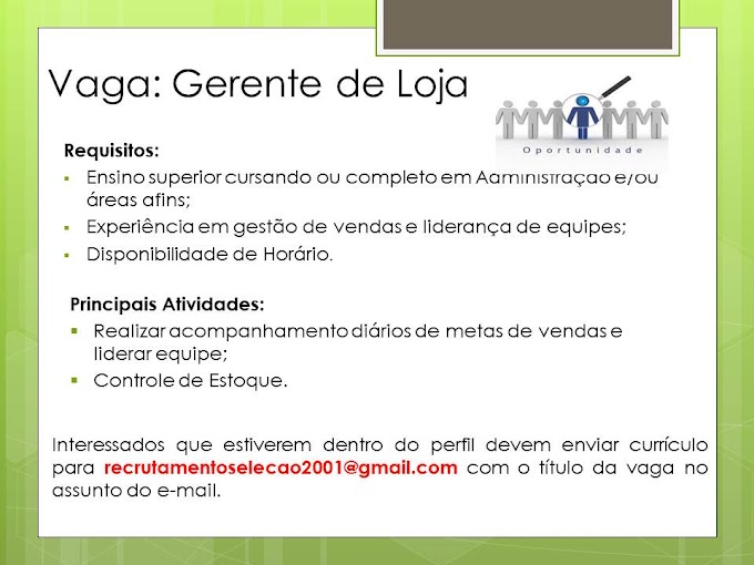 🔰🔰 Professor da Educação Infantil e Fundamental I/Serviços Gerais/Analista Financeiro/Gerente de Loja.