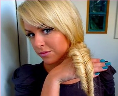 The Fishtail braid also known as the Herringbone or Fishbone 