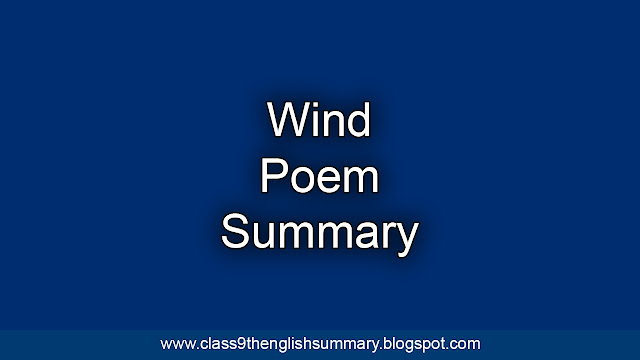 Wind Poem Summary