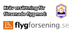 Kräv ersättning för försenade flyg med flygförseningar.se