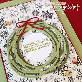 Stampin' Up! Swirly Scribbles Thinlits Christmas Card created by Kathryn Mangelsdorf