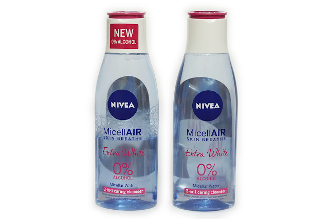 Nivea Extra White Micellar Water 0% Alcohol 3-in-1 Caring Cleanser 