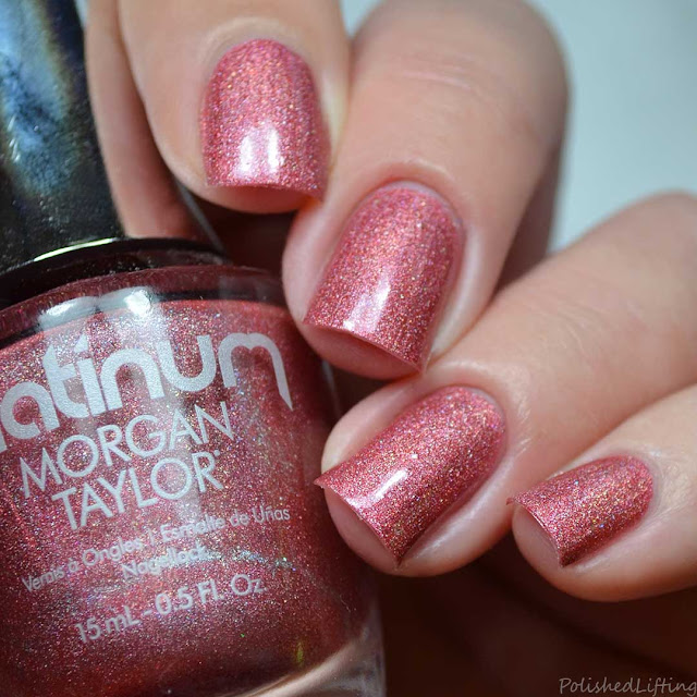 red holographic nail polish