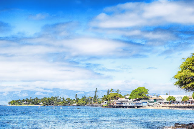 view from the Expeditions Ferry of Maui Island