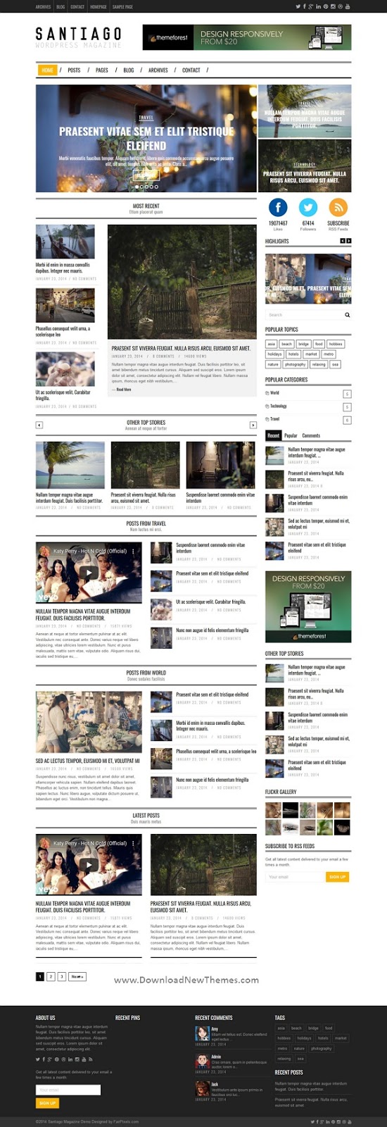 Responsive WordPress Magazine Theme 