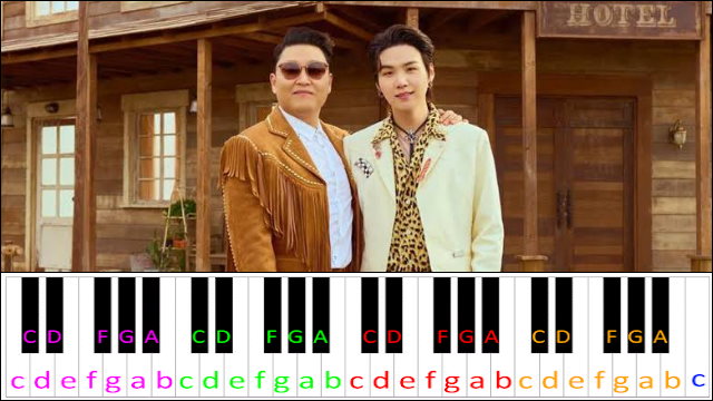 That That by PSY (prod. & feat. SUGA of BTS) Piano / Keyboard Easy Letter Notes for Beginners