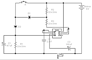 2 Tones Doorbel Schematic with IC555