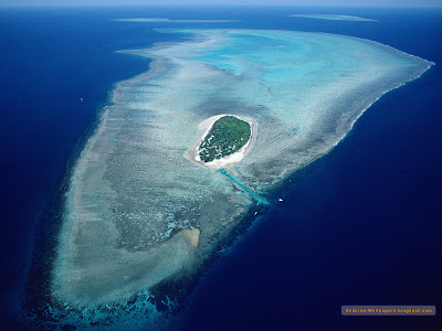 insula pamant ocean apa albastru