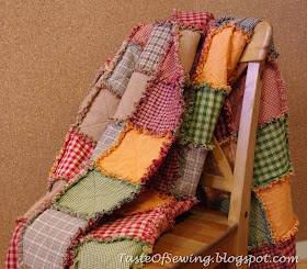 покрывало в стиле rag quilt осенние цвета