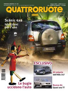 Quattroruote 536 - Giugno 2000 | ISSN 0035-5917 | TRUE PDF | Mensile | Motori | Prove su Strada | Automobili | Listino Prezzi
Quattroruote è una rivista mensile italiana di automobilismo, fondata dall'imprenditore marchigiano Gianni Mazzocchi nel febbraio 1956, con l'obiettivo di creare una rivista per il «guidatore medio», ben presto divenuta la più venduta in Italia nel suo genere. Negli anni ha esteso la sua diffusione, stringendo accordi con diverse testate internazionali, in nazioni quali Russia, Cina, Romania e nel 2007 in Inghilterra, inaugurando una partnership con Top Gear.