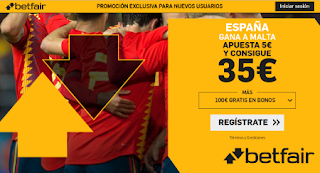 betfair supercuota Euro 2020 España gana Malta 15 noviembre 2019