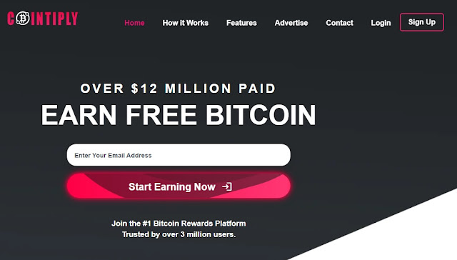 Earn Free  Bitcoin From Cointiply