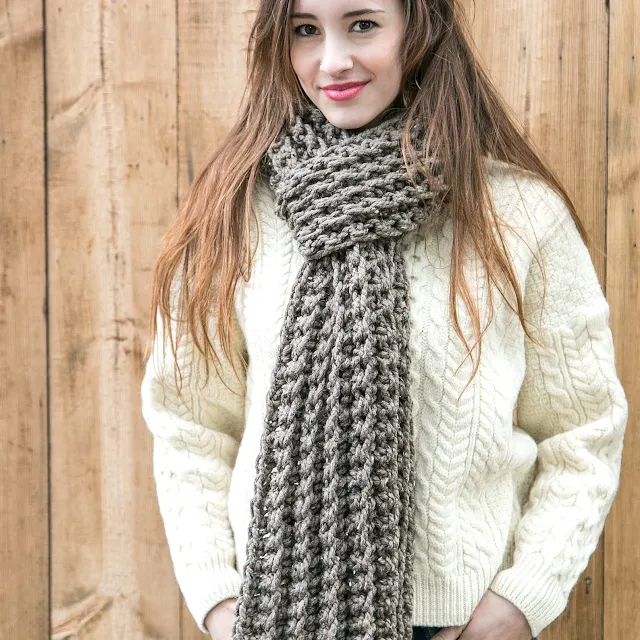 Beginner Winter Crochet Scarf