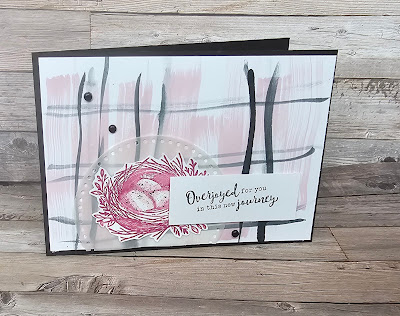 Everyday Details stampin up watercolour check background card