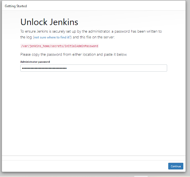 use password default admin jenkins