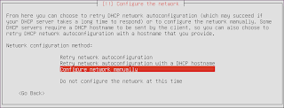 Configure network manually