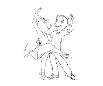 #9 Angelina Ballerina Coloring Page