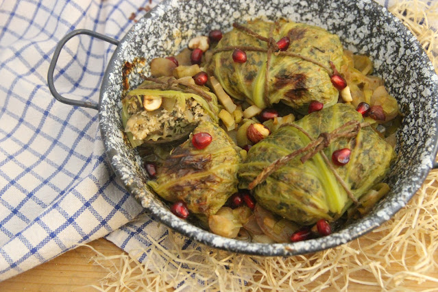 Paupiettes de chou végé, au tofu et noisettes