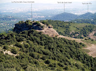 La Punta dels Caus Cremats vista des del Puig Codina