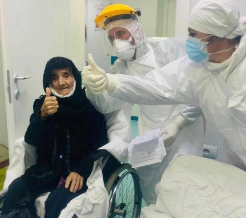 The 80-year old woman beat coronavirus in Durrës Hospital ...