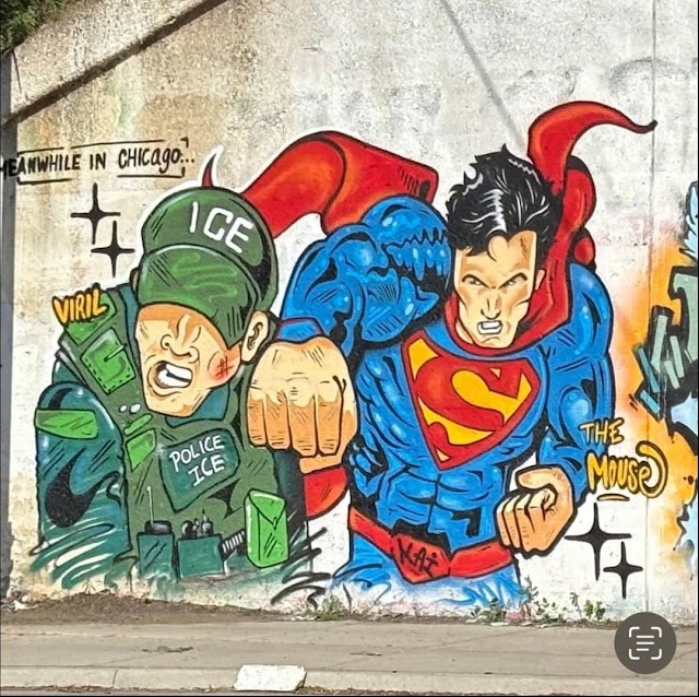 Meanwhile in Chicago: A Fourth of July Reflection on Street Art, Superman, and the Struggle of Immigrants