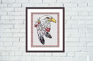 Eagle cross stitch pattern - Tango Stitch