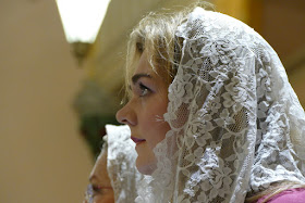 girl in mantilla