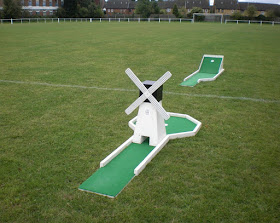 Pop-up minigolf at Kent Athletic Club in Luton. August 2020