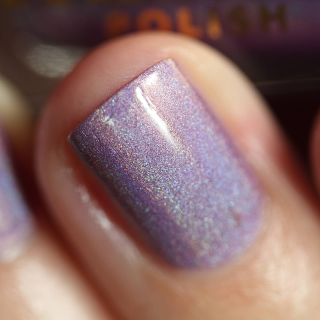 lilac holographic nail polish