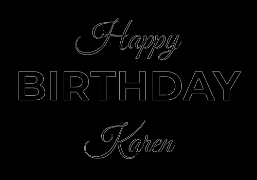 Happy Birthday Karen (Animated GIF)