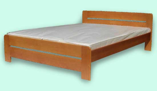 Łóżko proste z drewna olchowego