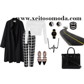 imagen look trench oversize negro