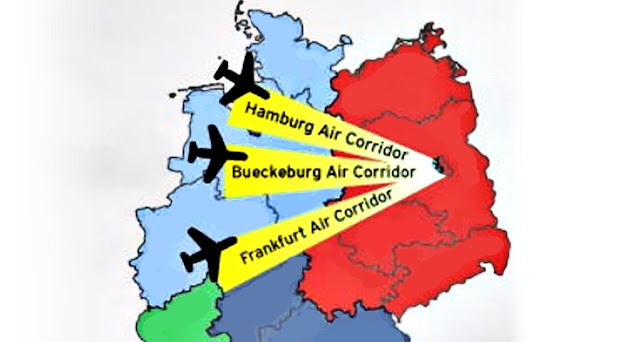 air corridors map for Berlin