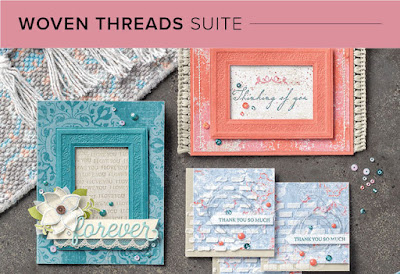 Craft with Beth: Stampin' Up! Paper Pumpkin July 2019 On My Mind Project Kit Monthly Subscription Graphic Product Suite Alternative Projects Woven Threads Product Suite