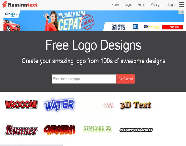Buat Logo Blog Sangat Mudah dengan Flamingtext