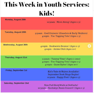 youth schedule for this week - Aug 28 through Sep 1