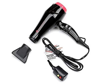 Jinri Professional Salon Powerful Hair Dryer Fast drying Blow Dryer with 3 Heat 2 Speed Setting Cool Shot, Black