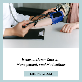 Hypertension:-- Causes,  Management, amd Medications