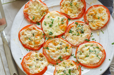 Heated PARMESAN TOMATOES #mozzarella